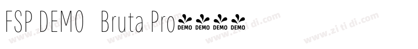 FSP DEMO   Bruta Pro字体转换